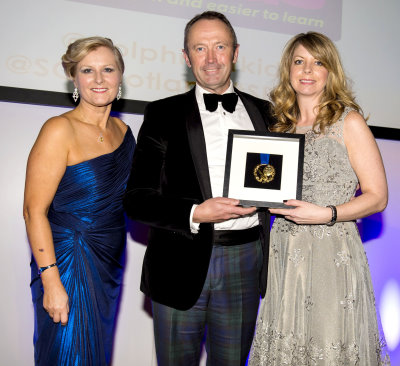 Alison Walker, Paul Moultrie of Golphin and Lynn Blaikie of Stirling University Innovation Park