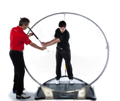 Guiding student through swing