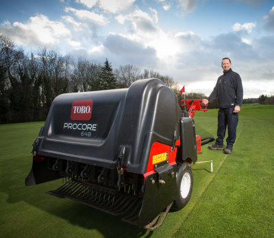 Course manager James Braithwaite with his ProCore 648