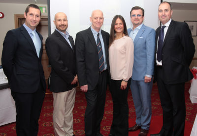 Claus Feldt, general manager of WLG (third left) with representatives of member clubs, (from left) David Shepherd (Monte Rei), Yiannis Tsioukanis (Costa Navarino), Sara Zucchini (Garda Golf), Jan Tomas (Penati Golf) and Stuart Collier (Stoke Park)