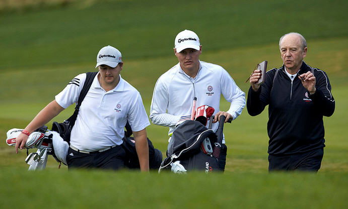 Adam Chapman, Nick Marsh and David Ridley (coach)