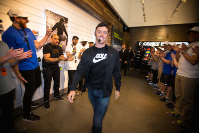 Rory McIlroy at Niketown London