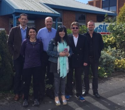 from left) Darrell Thomas, Faber Aureus; Catalina Sanchez, Spanish agent; Richard Jewell, Sigma Golf; Carla Cabril, Portugese agent; Gaele Tapper, Faber Aureus; Henrik Berezin, Swedish agent