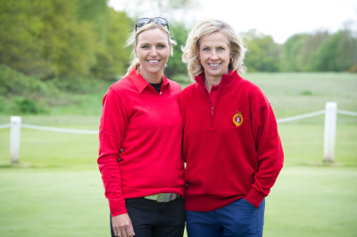 (from left) Carin Koch, 2015 European Solheim Cup Captain and Joanna Croker, Ladies Vice Captain at Wimbledon Common Golf Club