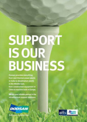 Doosan promotes its Open Championship sponsorship