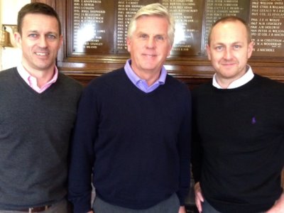 GMG Directors David Valentine and Scott Partington with Contracts Manager ambassador Steve Rider
