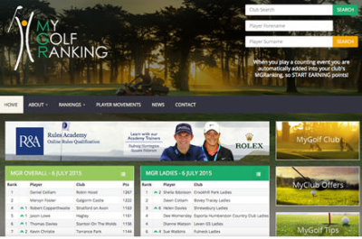 MyGolfRanking website