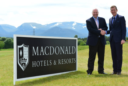 Brian Mair, Commercial Manager at Scottish Golf Union and Keith Pickard, Group Director of Golf at Macdonald Hotels & Resorts