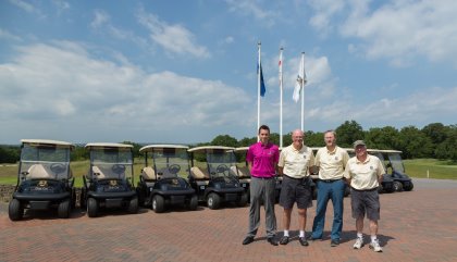 From left: Head Professional Nick Olson and service attendants Ken Jones, Kevin Cannon and Ray Gibson