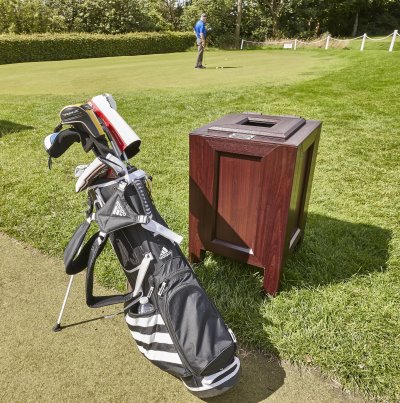 Liversidge Windows vandal and wildlife proof bin installed on Royton and Crompton Golf Course