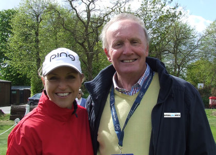 Doug Poole promotes National Golf Month with Carin Koch