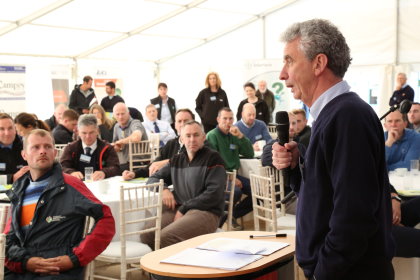 Gordon McKillop, Chief Executive, STRI, addresses delegates