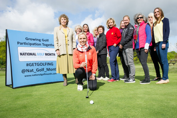 2015 National Golf Month; Carin Koch, Kate Hoey - MP for Vauxhall & London Sports Chair, Ciara Morgan – BGIA, Members of Wimbledon Golf Club