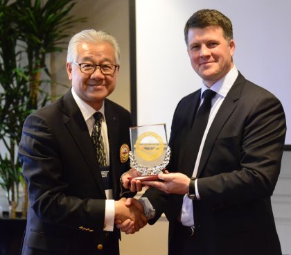 Rob Hill, right, Director of the Global Golf Advisors Institute for Best Practice; and Dr. Aylwin Tai, President of CMAA China Chapter