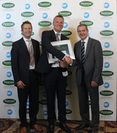 Andy Martin (Foremost Company Director - left) alongside Neil Parker (Motocaddy Sales Director) and Iain Carter (BBC Golf Correspondent)