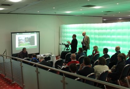 The speaker is Davin Jeayes of Clockwork Golf who do drone photography of golf courses and video marketing