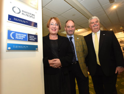 Investors in Young People at Royal Dornoch Golf Club
Annabell, Ewing MSP, Neil Hampton, General Manager RDGC and Jim Oag, Investors in People for the Highlands at Royal Dornoch Golf Club.
Pic - Philm Downie