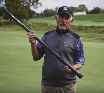 Tom Perry, inventor, with the CROSSHAIRS GreenStik