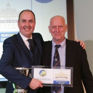 Stuart Collier (left) with Claus Feldt