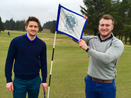 Henry Pyrgos (l) and Stuart Hogg