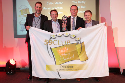 ‘Ultimate Golf Resort, Celtic Manor’ (from left) Matt Roberts (59club), Simon Wordsworth (59club), Will Hewitt (Celtic Manor), Mark Reed 