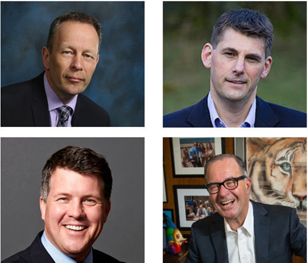 Top row: L- Kevin Fish, Scottish Golf. R- John Bull, Tall Tree Bottom row: L- Rob Hill, Global Golf Advisors. R- Gregg Patterson, Tribal Magic