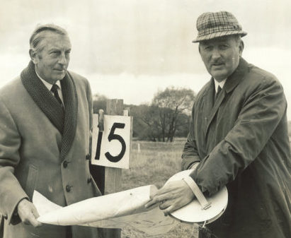 Alex Swan, right, with Sir Henry Cotton in the early 1970s.