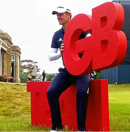 Justin Rose is pictured at this morning's Team GB announcement