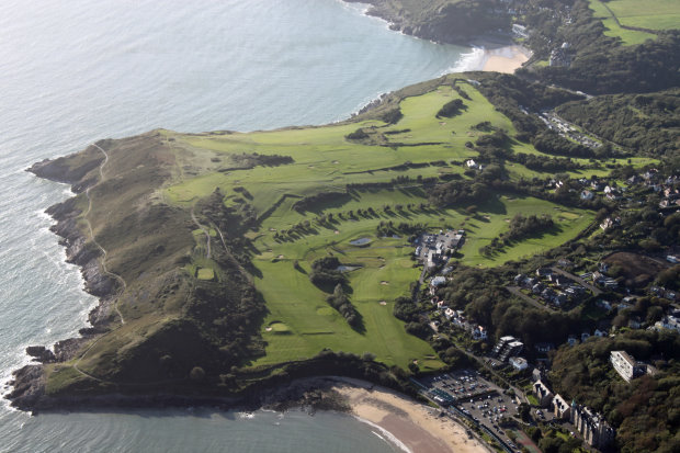 Langland Bay  aerial view