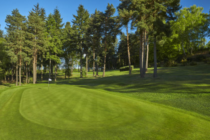 10th hole of the Bernard Hunt course at Foxhills Club & Resort