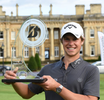 The young Belgian winner, Thomas Detry, who carded a staggering -29 score including a course record on day one