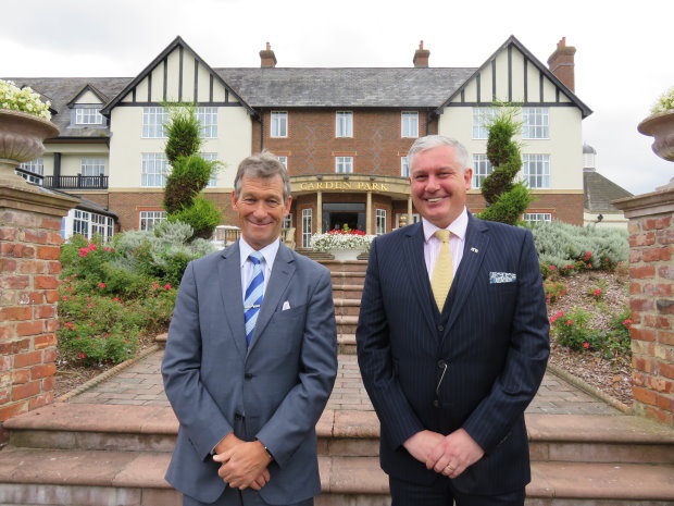 Hamish Ferguson (left) and new General Manager Paul Bayliss at Carden Park Hotel