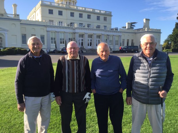 from left Dennis Child (89), Bob Cook (90), John Bush (91) and James Grant (88)