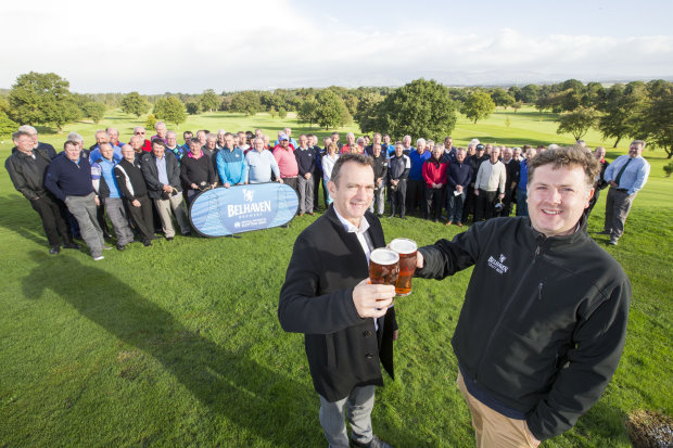 Gordon Muir and Blane Dodds (left) toast the new deal at Glenbervie