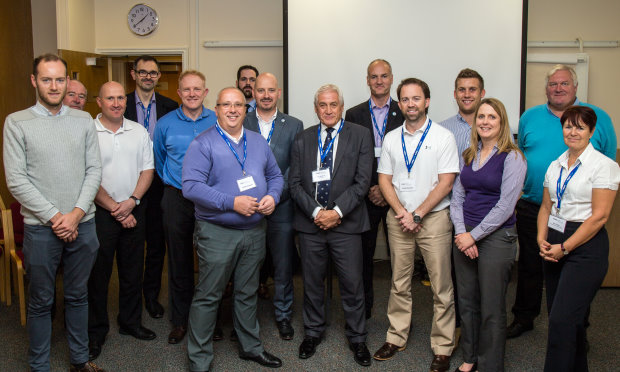 From left: Matt Lavington, Jim Cunning, Nick Percy, Leigh Sear, Jamie Cindy, Sean Musson, Michael Abbott, Stuart Green, Bob Williams, Jim Croxton, Simon Joyce, Josh Moses, Katie Fewster, Clive Cosgrove, Niki Hunter