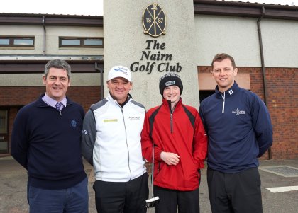 (from left) Fraser Cromarty, Paul Lawrie, Sandy Scott and Michael MacDougall