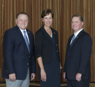 (from left) Paul Levy, 40th President of the PGA of America; Suzy Whaley, Vice President; and Jim Richerson, Secretary