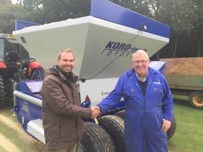 Alex Lingard (left) of Bourne Amenity and Richard Campey