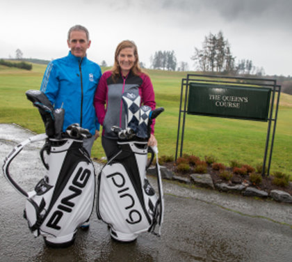 American Beth Allen, the Scots-based new Ladies European Tour No 1, and Scottish Golf Men’s Order of Merit winner Euan McIntosh (Kenny Smith)