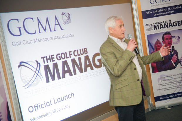 GCMA CEO Bob Williams at the launch of Golf Club Manager magazine 