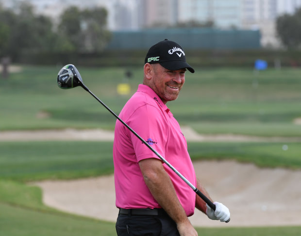 Thomas Bjorn during the second round of the Omega Dubai Desert Classic on 3 February 2017 at the Emirates Golf Club, Dubai, UAE  (photo credit: Richard Castka/Sportpixgolf.com)