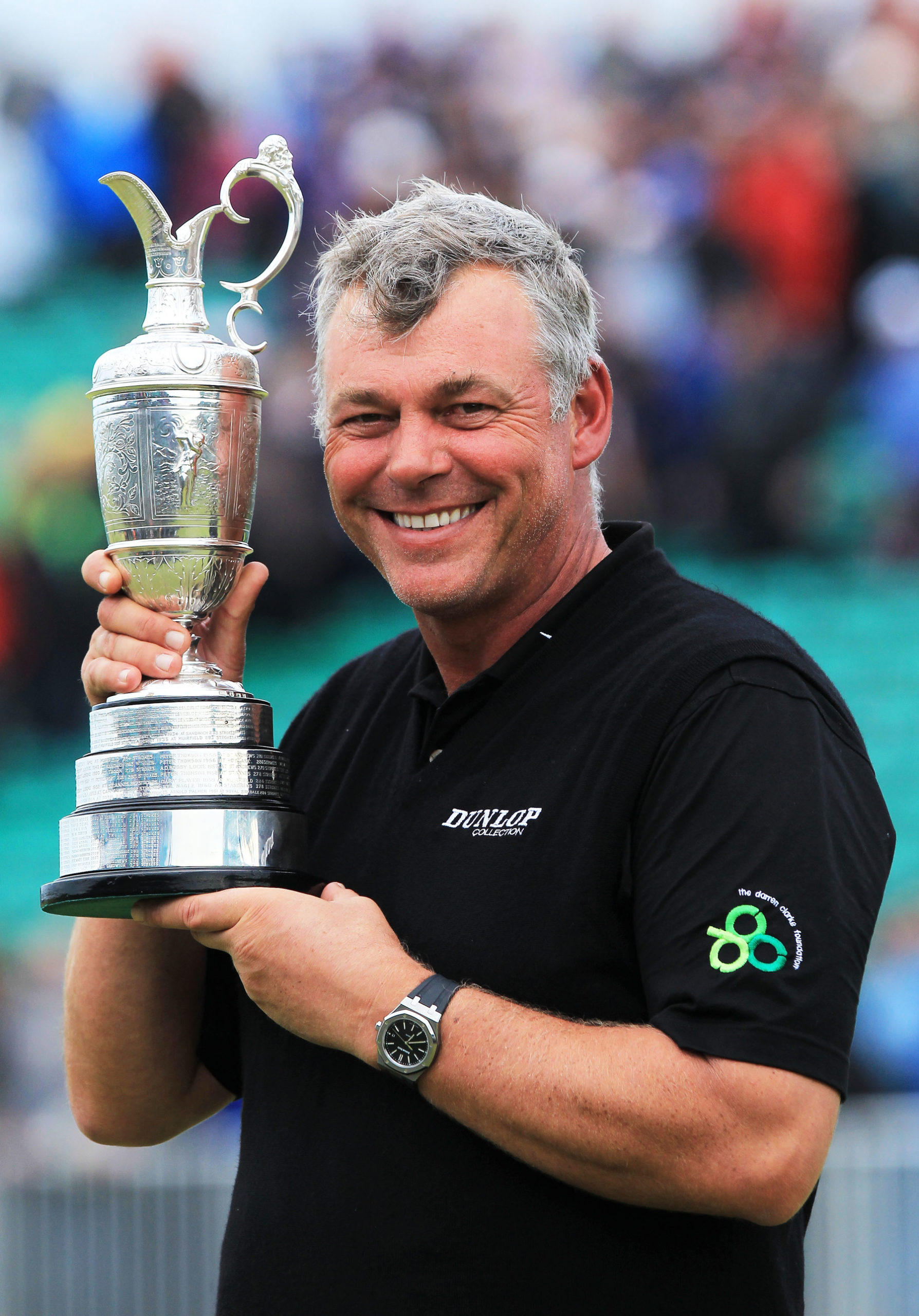 Darren Clarke of Northern Ireland holds the Claret Jug following his victory in The 140th Open at Royal St George’s in 2011 (photo credit The R&A)