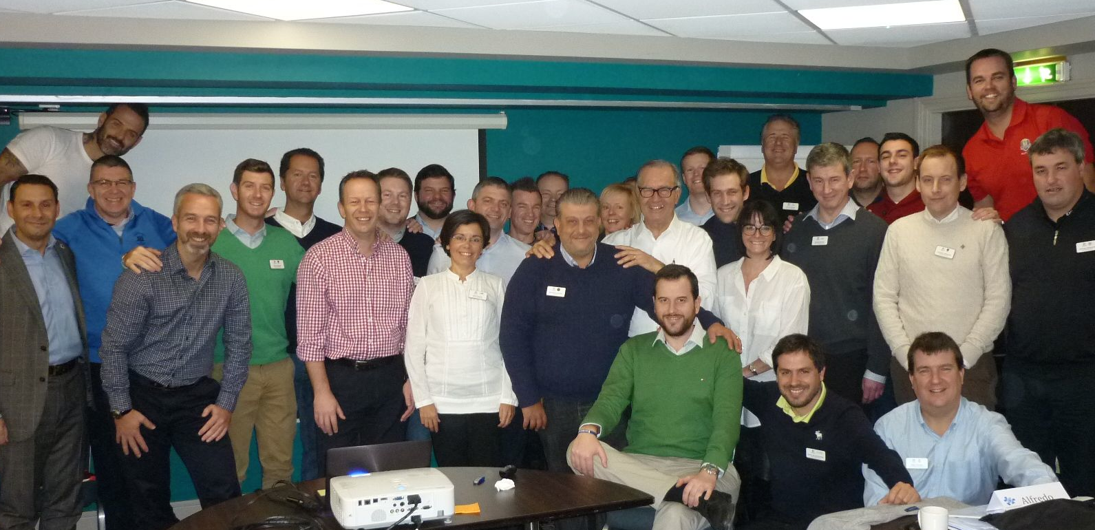 The delegates with programme presenters Kevin Fish CCM and Gregg Patterson