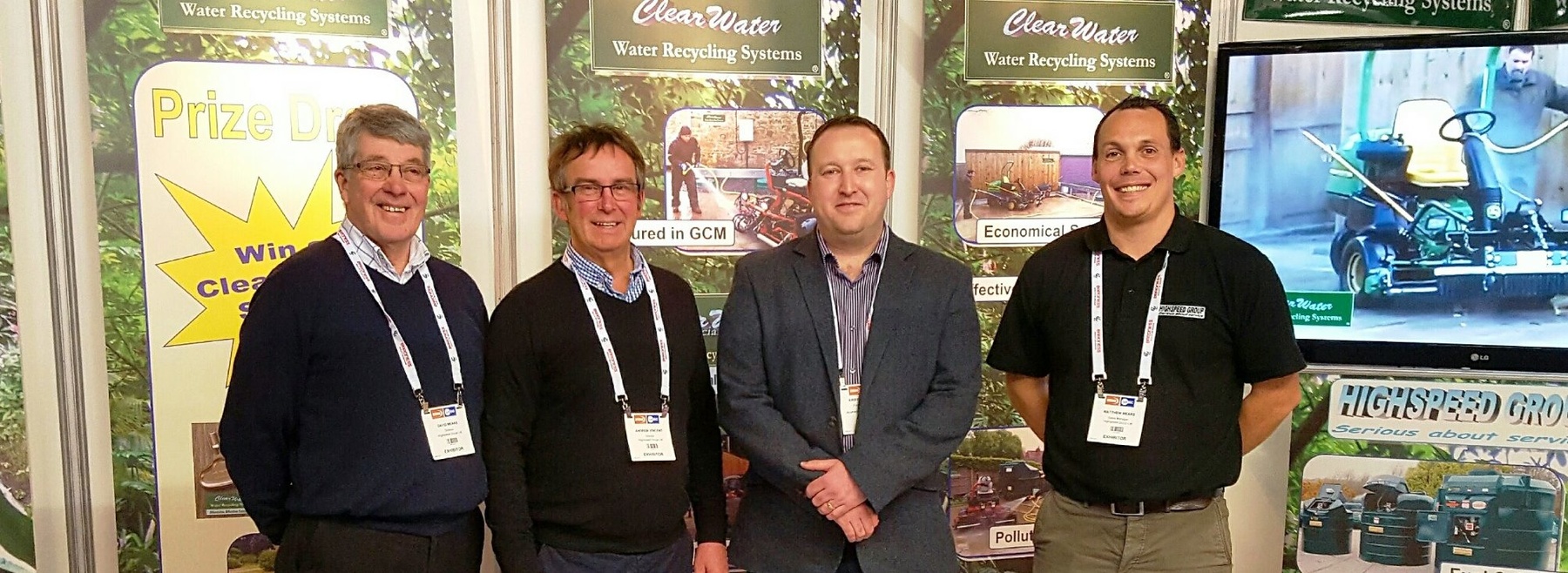 Acumen's Kris Sutton (2nd from right) with the Highspeed Team (from left) David Mears, Andy Vincent and Matthew Mears at BTME 2017