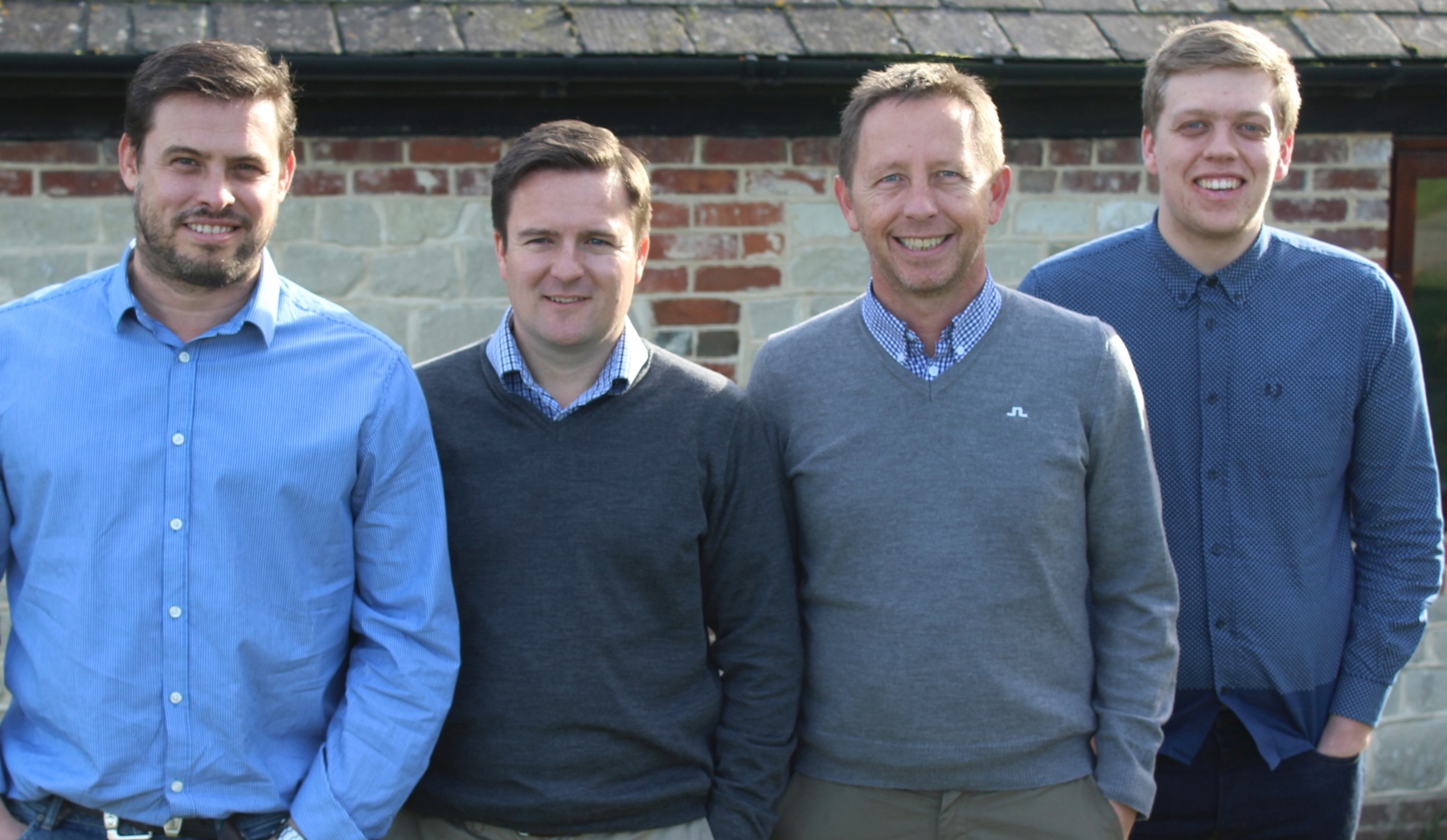 Sean Noble, second right, with, from left, Nick Ive, Matt Lacey and James Robbins