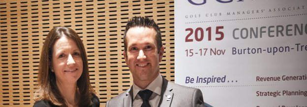  GCMA 2015 Manager of the Year Andrew Minty with Emma Clifford