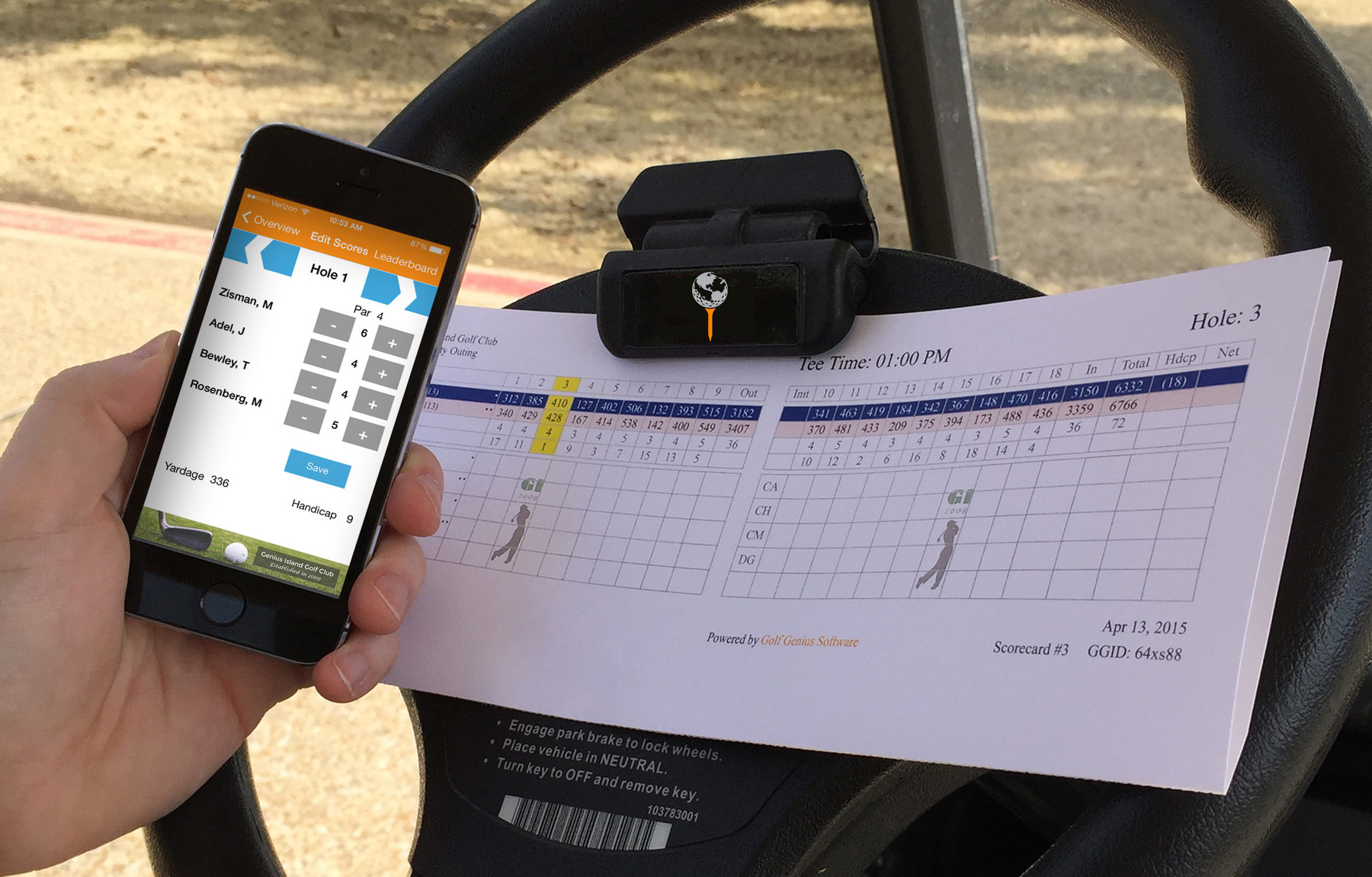 Golf GeniusiPhone app and scorecard