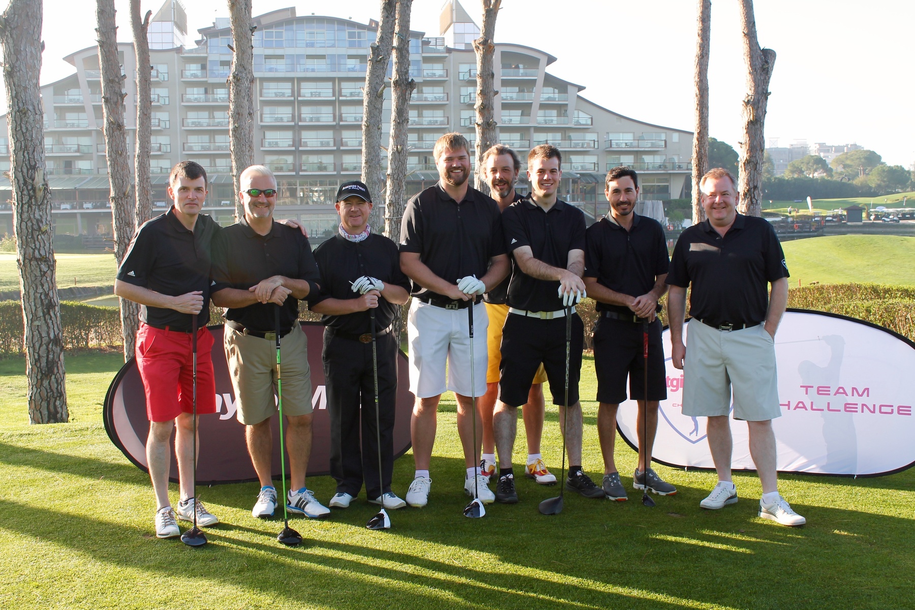 The Royal Aberdeen Golf Club contingent who claimed two of the top three spots at the TGI Golf Team Challenge, including the winners