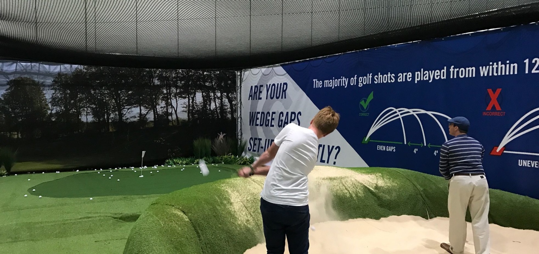 A bunker for the American Golf Show in Manchester this weekend of April 27-30