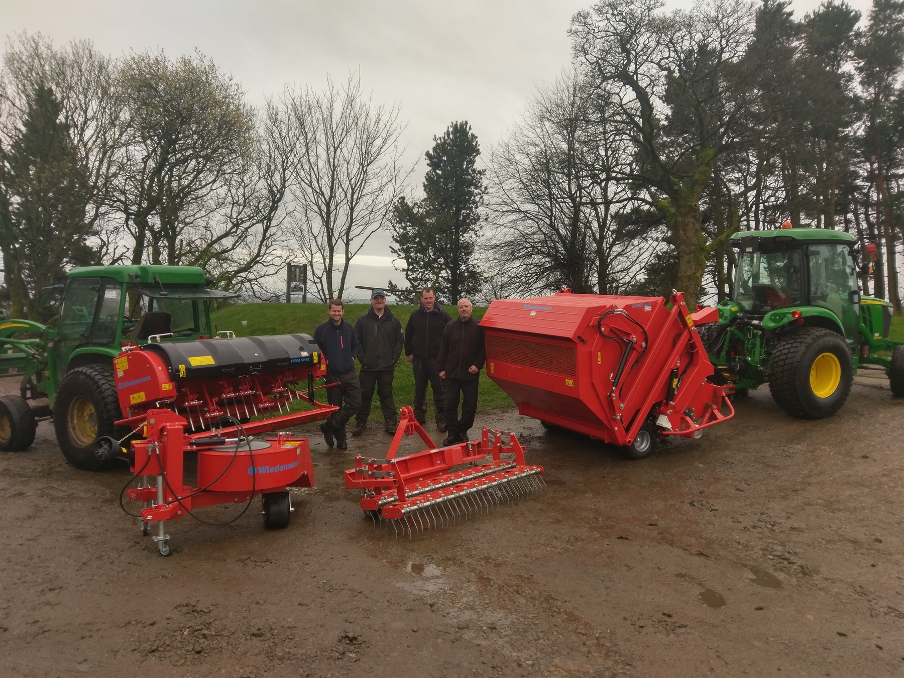 : Bolton Old Links GC greenkeeping team welcomes their new Wiedenmann machines, l-r,  Aaron Watkinson, James Whitworth, Stewart Angus and  Steve Hemsley